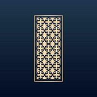 Laser cut islamic pattern - Laser cut decorative panel set with lace pattern square templates vector