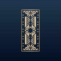 Laser cut islamic pattern - Laser cut decorative panel set with lace pattern square templates vector