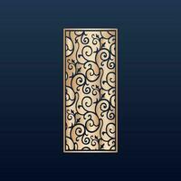 Laser cut islamic pattern - Laser cut decorative panel set with lace pattern square templates vector