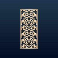 Laser cut islamic pattern - Laser cut decorative panel set with lace pattern square templates vector