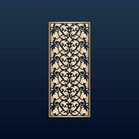 Laser cut islamic pattern - Laser cut decorative panel set with lace pattern square templates vector