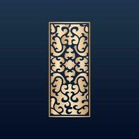 Laser cut islamic pattern - Laser cut decorative panel set with lace pattern square templates vector