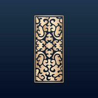 Laser cut islamic pattern - Laser cut decorative panel set with lace pattern square templates vector