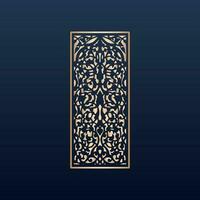 Laser cut islamic pattern - Laser cut decorative panel set with lace pattern square templates vector