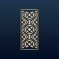 Laser cut islamic pattern - Laser cut decorative panel set with lace pattern square templates vector