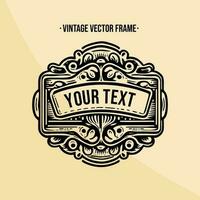 Vintage frame for writing text of message vector