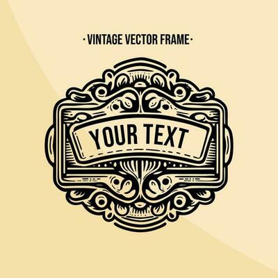 Vintage frame for writing text of message