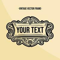 Vintage frame for writing text of message vector