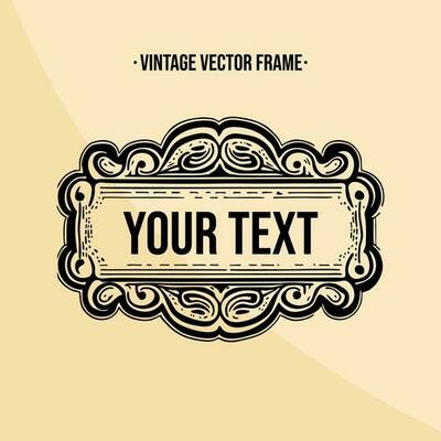 Vintage frame for writing text of message