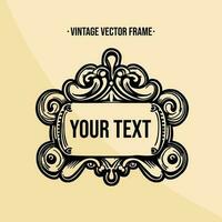 Vintage frame for writing text of message vector