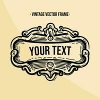 Vintage frame for writing text of message vector