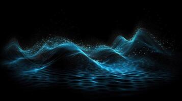An Abstract Representation of Sound Waves and Music Frequencies. photo