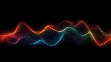 An Abstract Representation of Sound Waves and Music Frequencies. photo