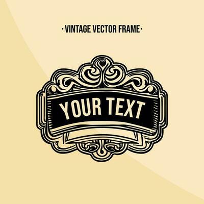 Vintage frame for writing text of message