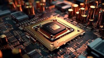 Close-up of an AI Processor. photo