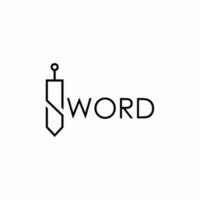 sword logo design, logotype and vector logo