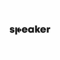 speaker logo design, logtype and vector logo