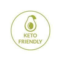 Vector illustration of friendly keto icon. For a keto diet or packaging lipid-friendly foods