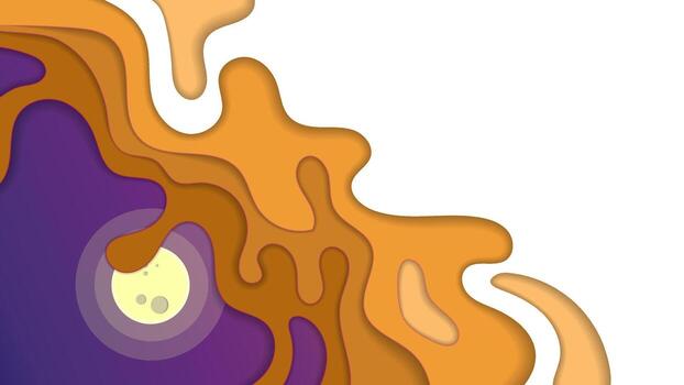 nubes y Luna en papel cortar estilo. blanco antecedentes para anuncios y invitaciones vector