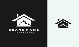 house mountain logo vector