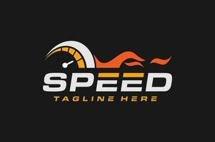 speedometer fire logo vector
