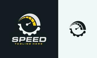 speedometer gear setting logo vector