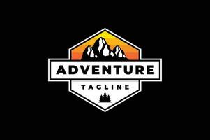 adventure hill emblem logo vector