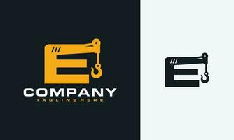 letter E towing logo vector