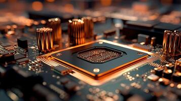 Close-up of an AI Processor. photo