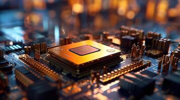 Close-up of an AI Processor. photo
