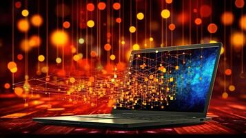 Big data technology background. photo