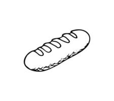 Hand-drawn Bread. Hand-drawn bakery element. Isolated vector illustration in doodle style