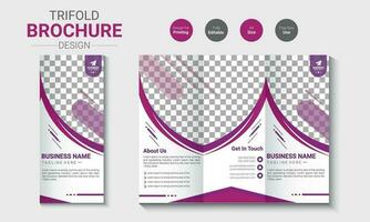 Creative and modern corporate trifold brochure template design vector