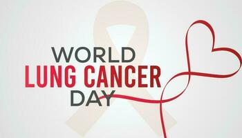 mundo pulmón cáncer día es observado cada año en agosto 1er. salud conciencia vector. vector
