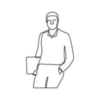 drawing man silhouette pose conceptual vector