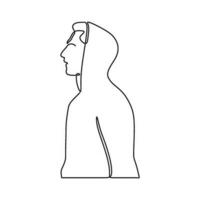 drawing man silhouette pose conceptual vector