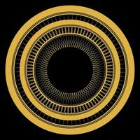 Circular Pattern Chakra Frame Border Ornamental Decorative vector