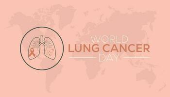 World Lung Cancer day is observed every year on August 1st. Health awareness vector. vector
