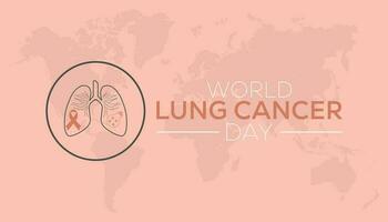 World Lung Cancer day is observed every year on August 1st. Health awareness vector. vector