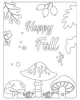 Autumn Coloring Pages for kids vector