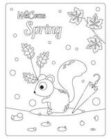 Autumn Coloring Pages for kids vector