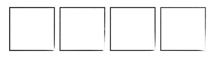 negro grunge cuadrado cepillar. rectangular marco. vector conjunto