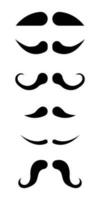 Black mustache collection vector illustration isolated on white