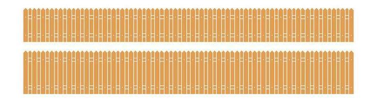 Colored fence in flat style vector illustration isolated on white