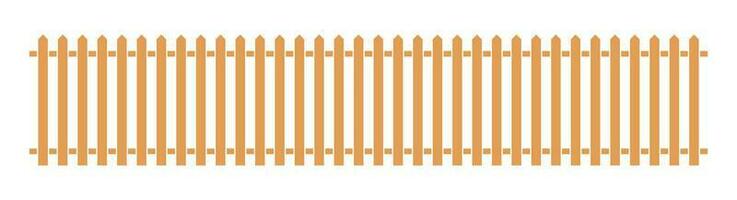 Colored fence in flat style vector illustration isolated on white