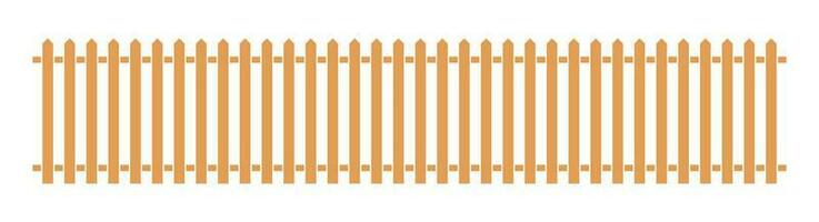 Colored fence in flat style vector illustration isolated on white