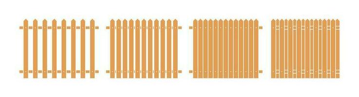 Colored fence in flat style vector illustration isolated on white