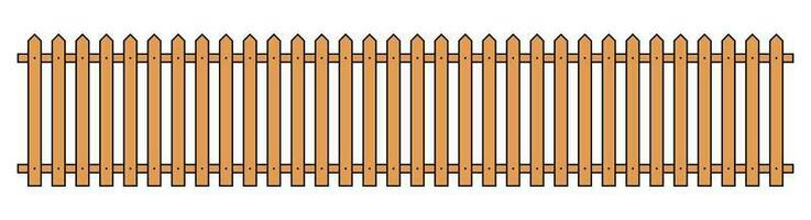 Colored outline fence in flat style vector illustration isolated on white