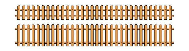 Colored outline fence in flat style vector illustration isolated on white