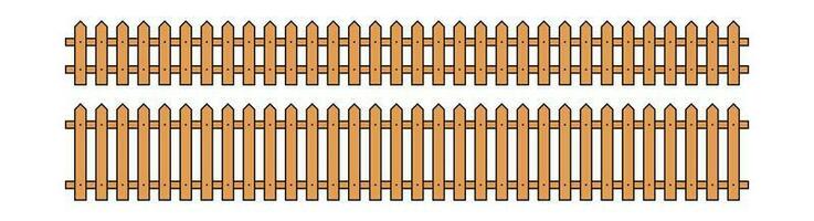 Colored outline fence in flat style vector illustration isolated on white